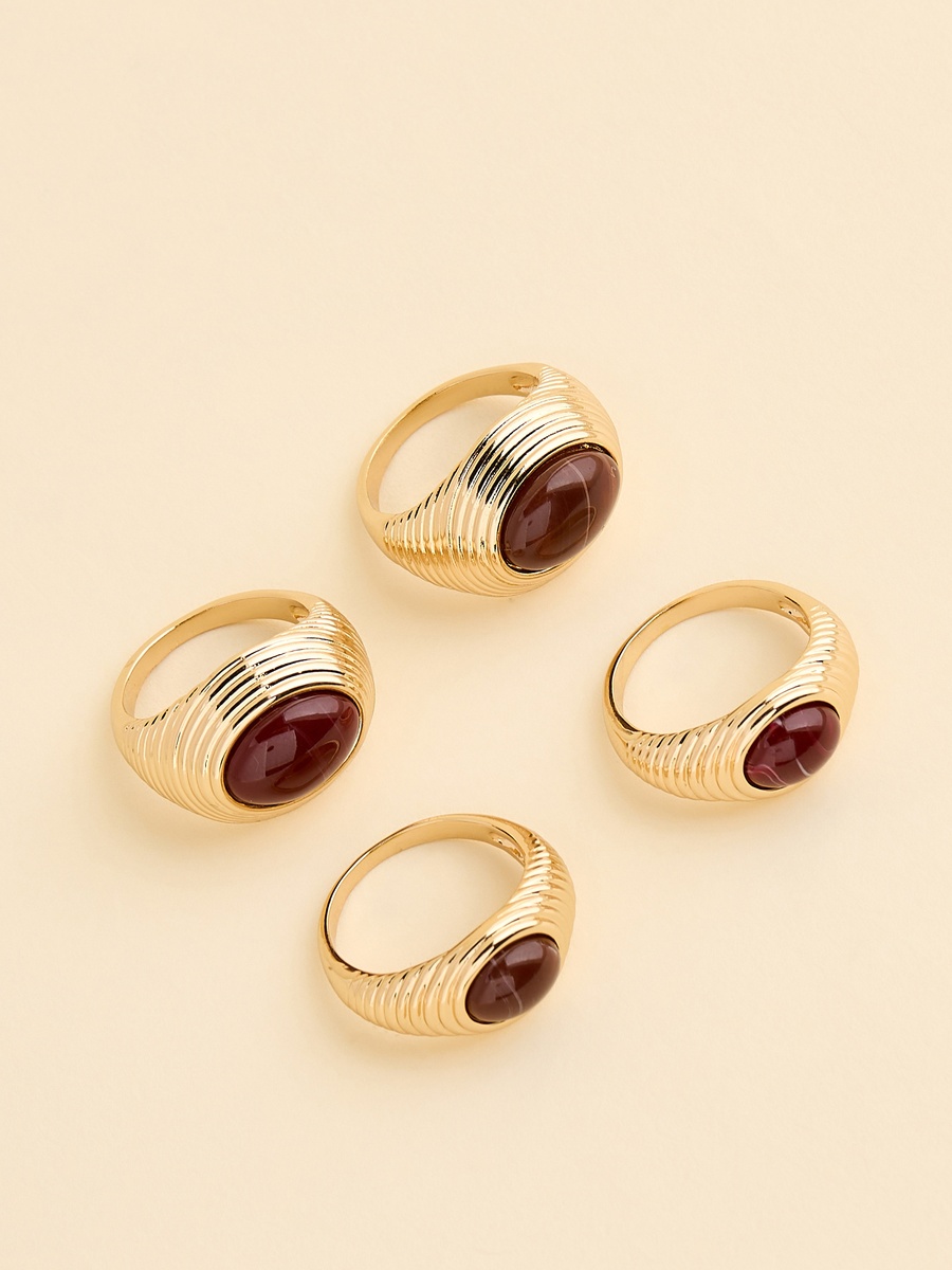 Pack of 4 - Metallic Ring
