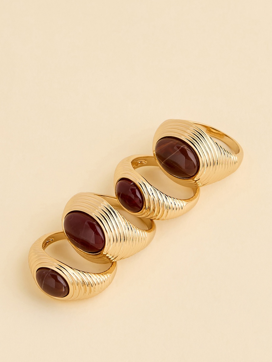 Pack of 4 - Metallic Ring