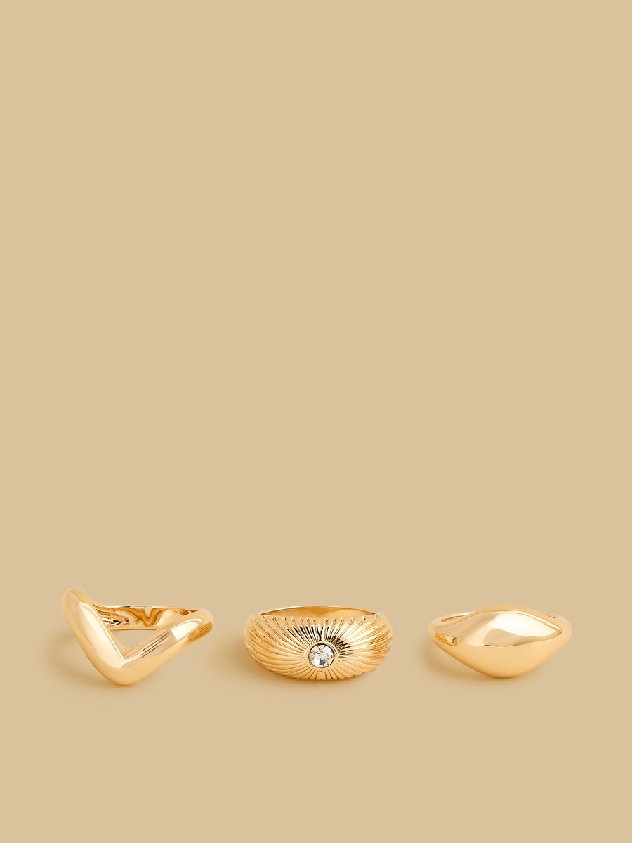 Pack of 3 - Metallic Ring
