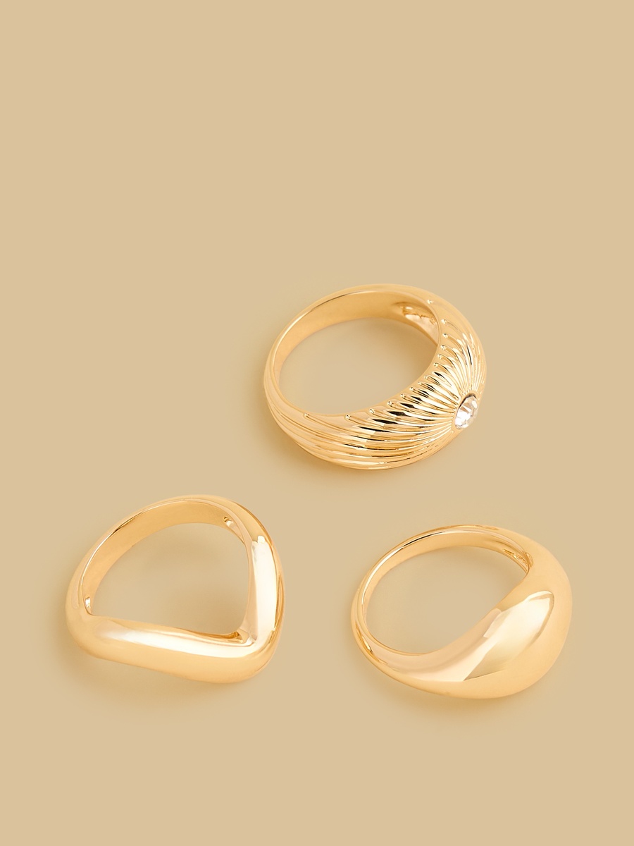 Pack of 3 - Metallic Ring