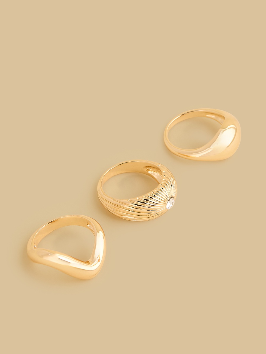 Pack of 3 - Metallic Ring