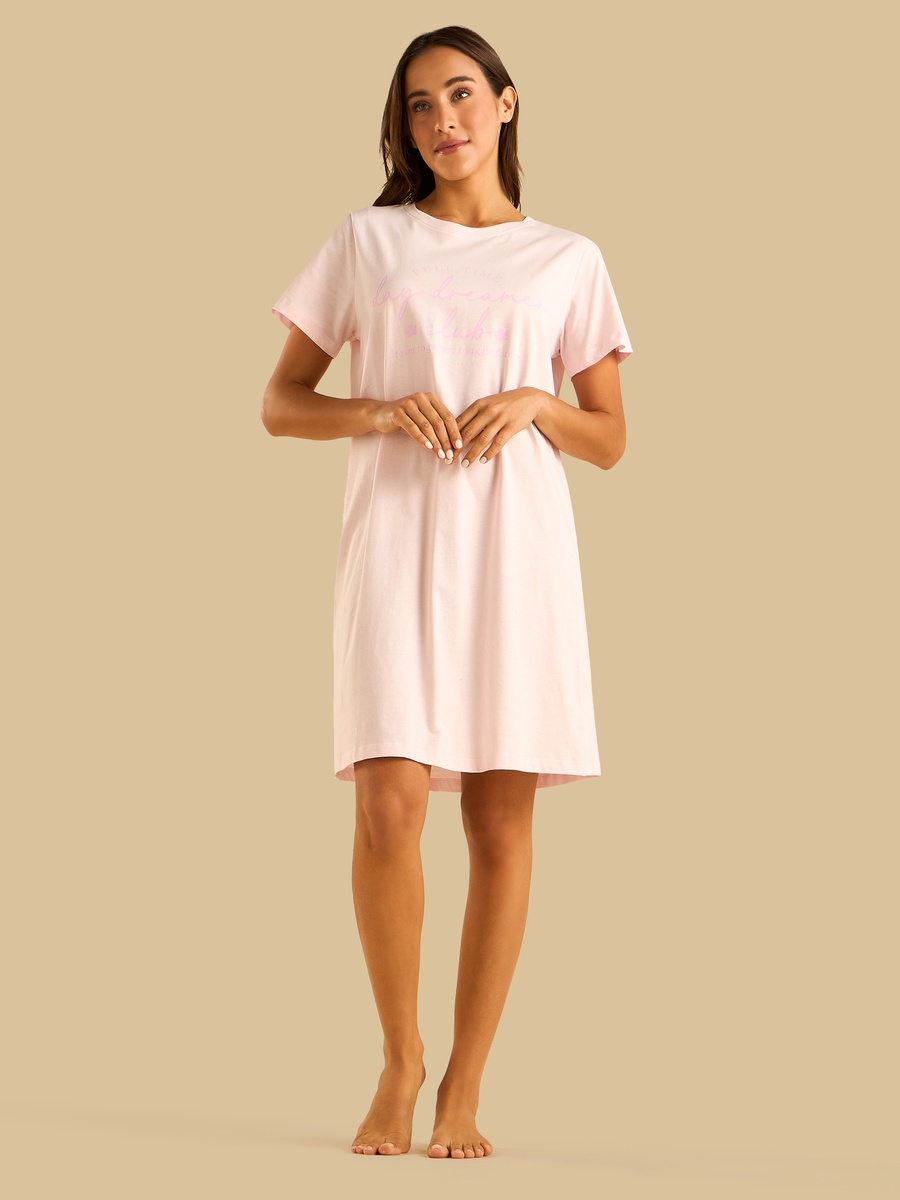 Slogan Print Nightdress