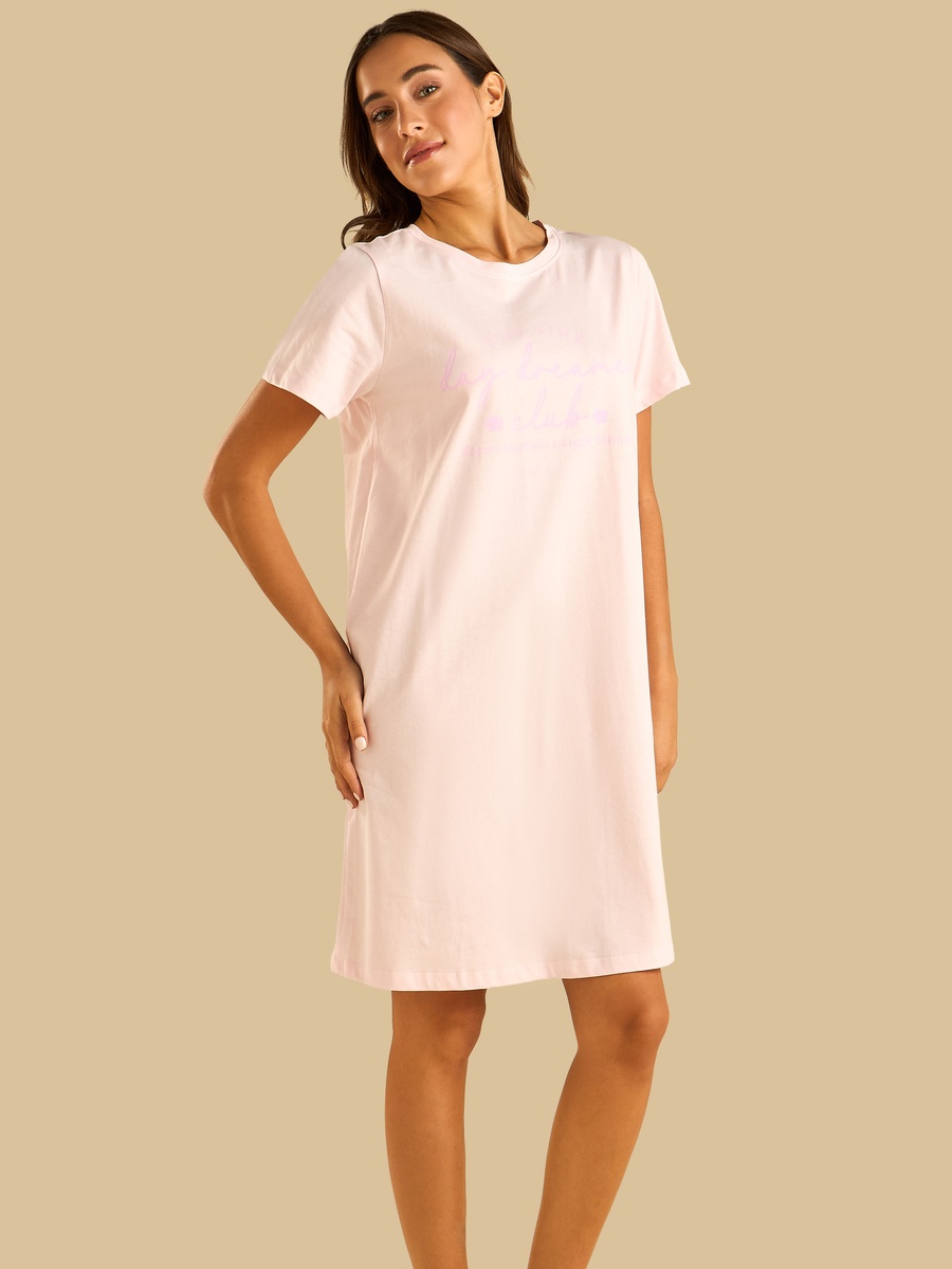 Slogan Print Nightdress