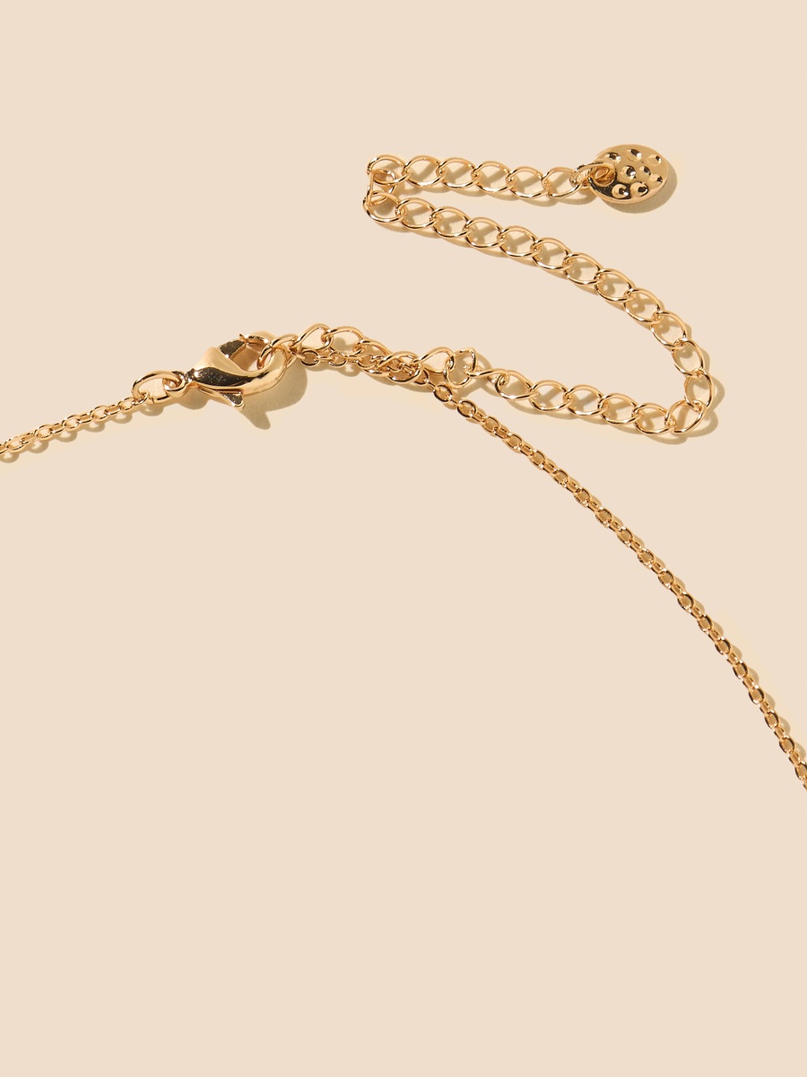 Textured Pendant Necklace with Lobster Clasp
