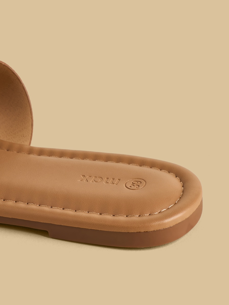 Cross Strap Slip-On Sandals