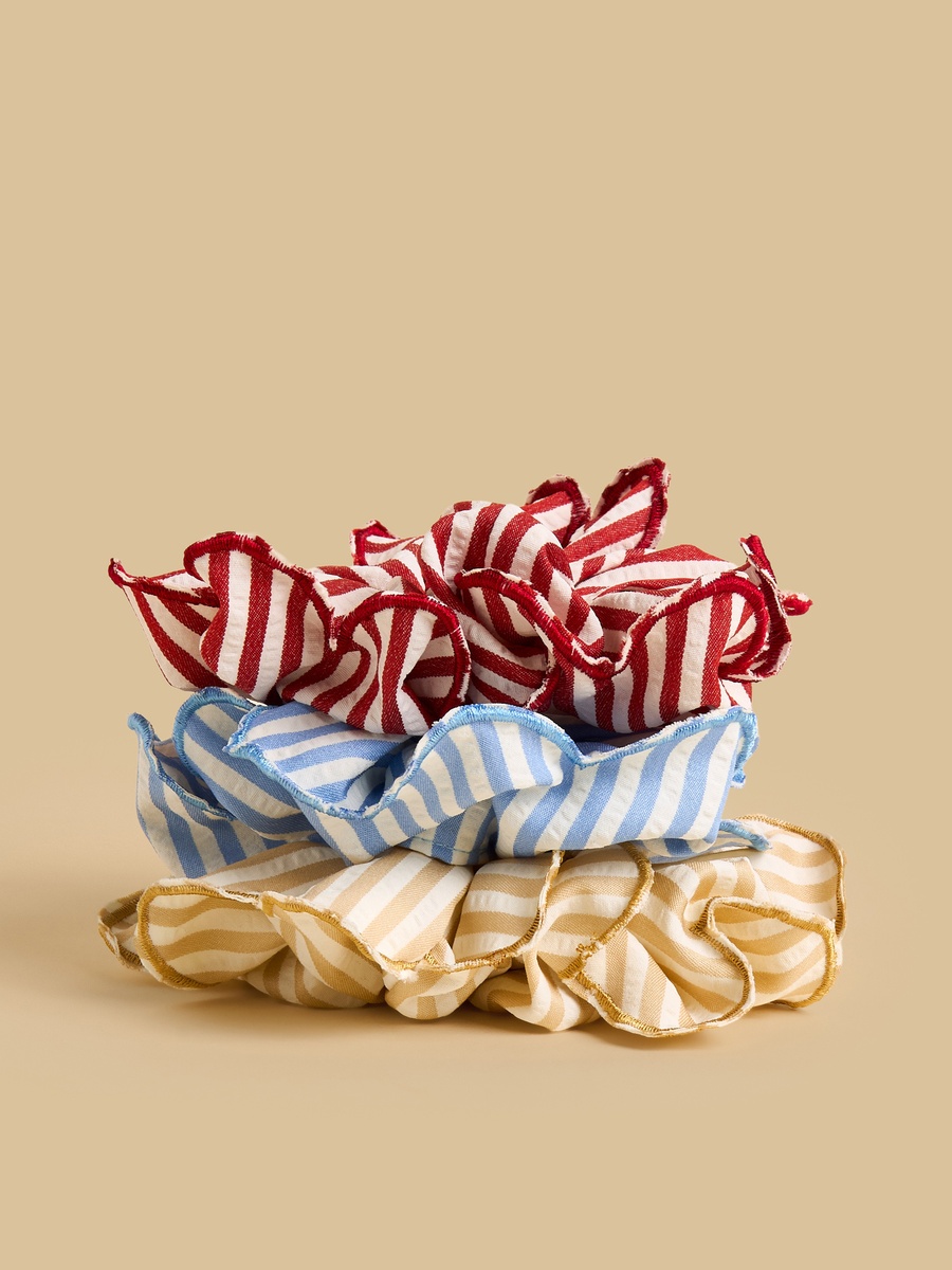Pack of 3 - Striped Scrunchie