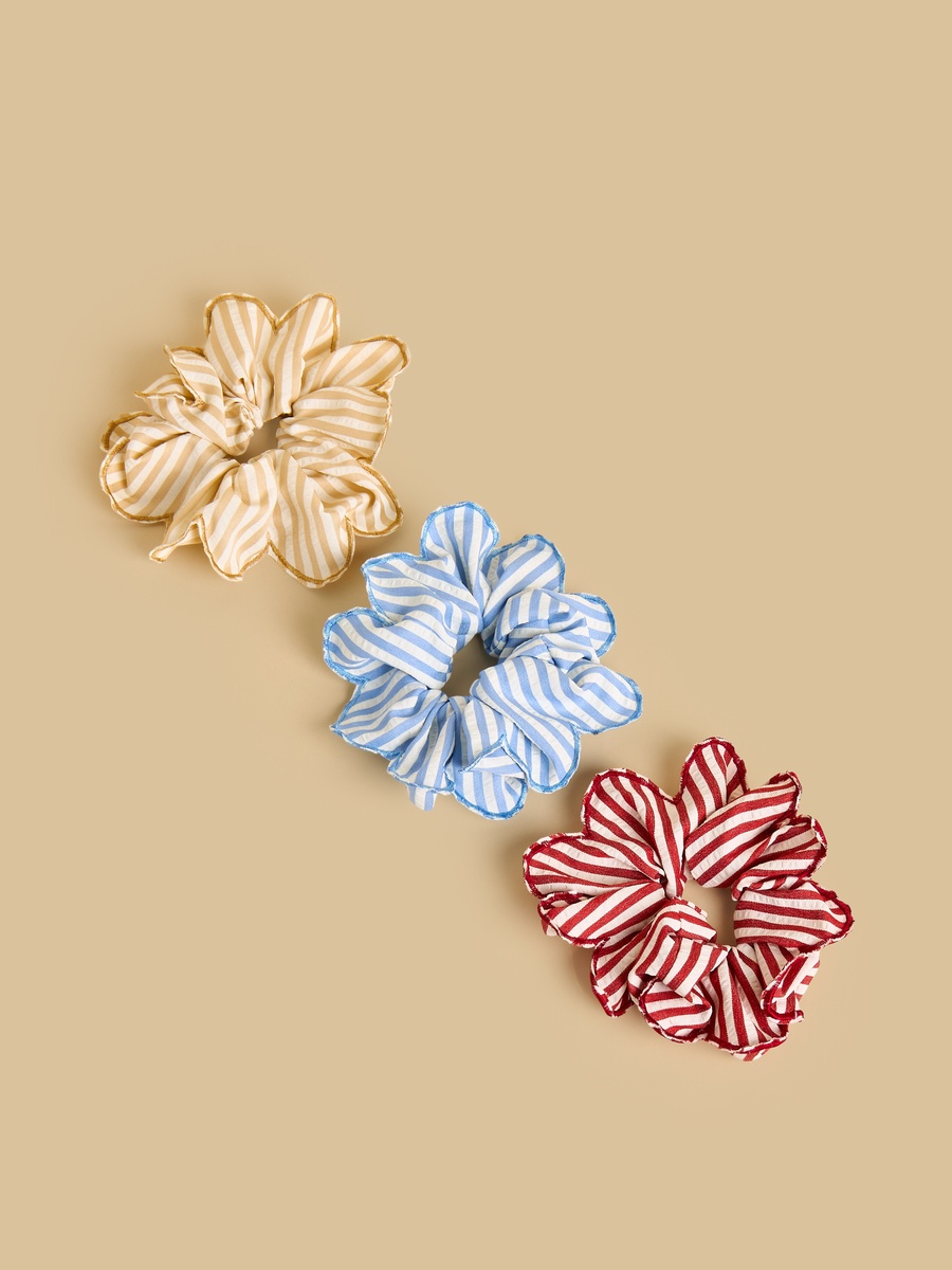 Pack of 3 - Striped Scrunchie