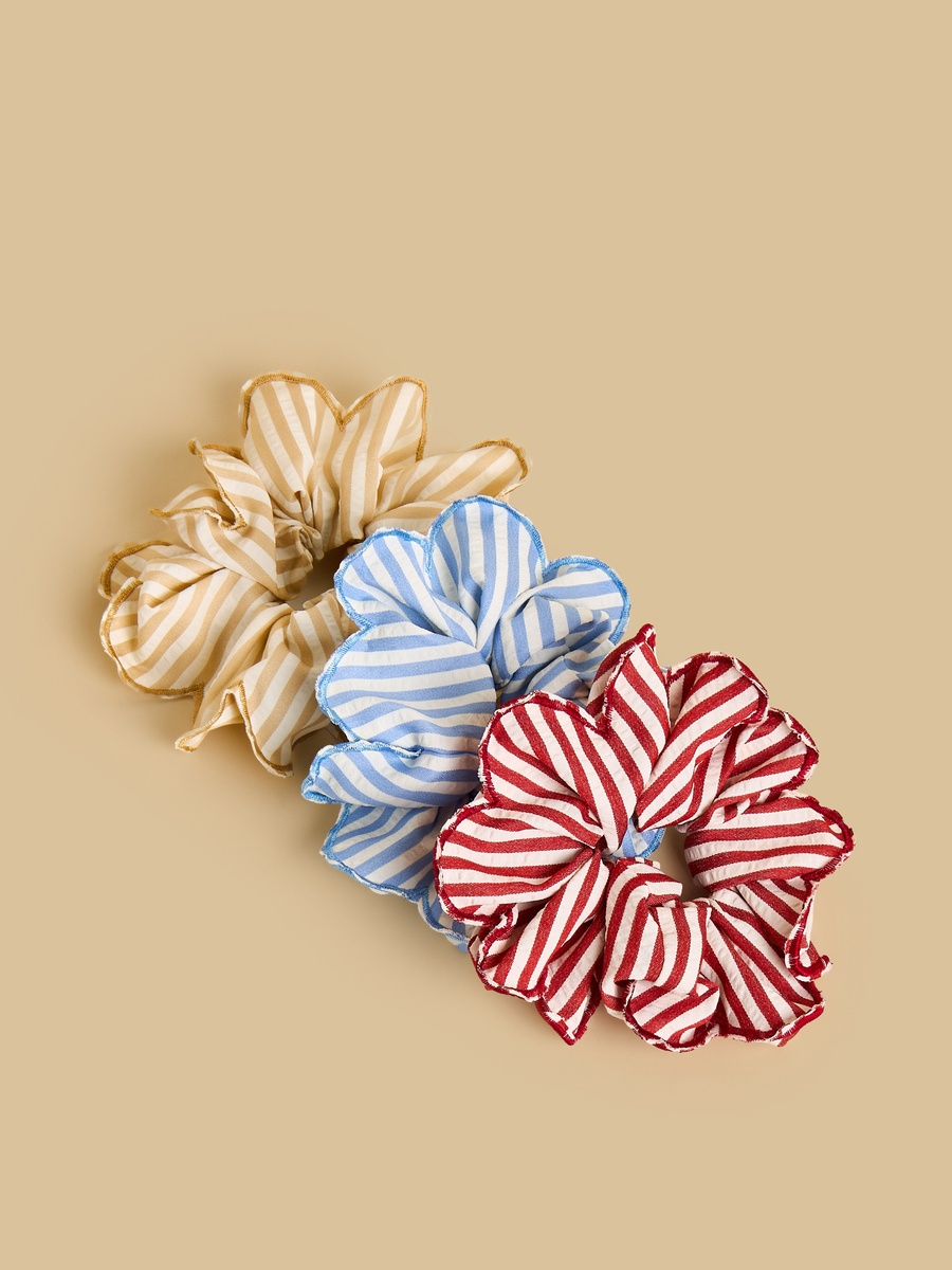 Pack of 3 - Striped Scrunchie