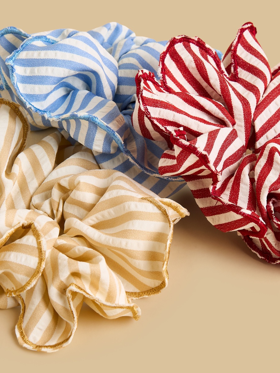 Pack of 3 - Striped Scrunchie