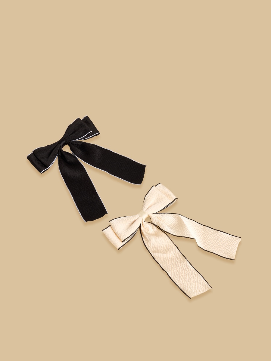 Pack of 2 - Bow Accent Hair Clip