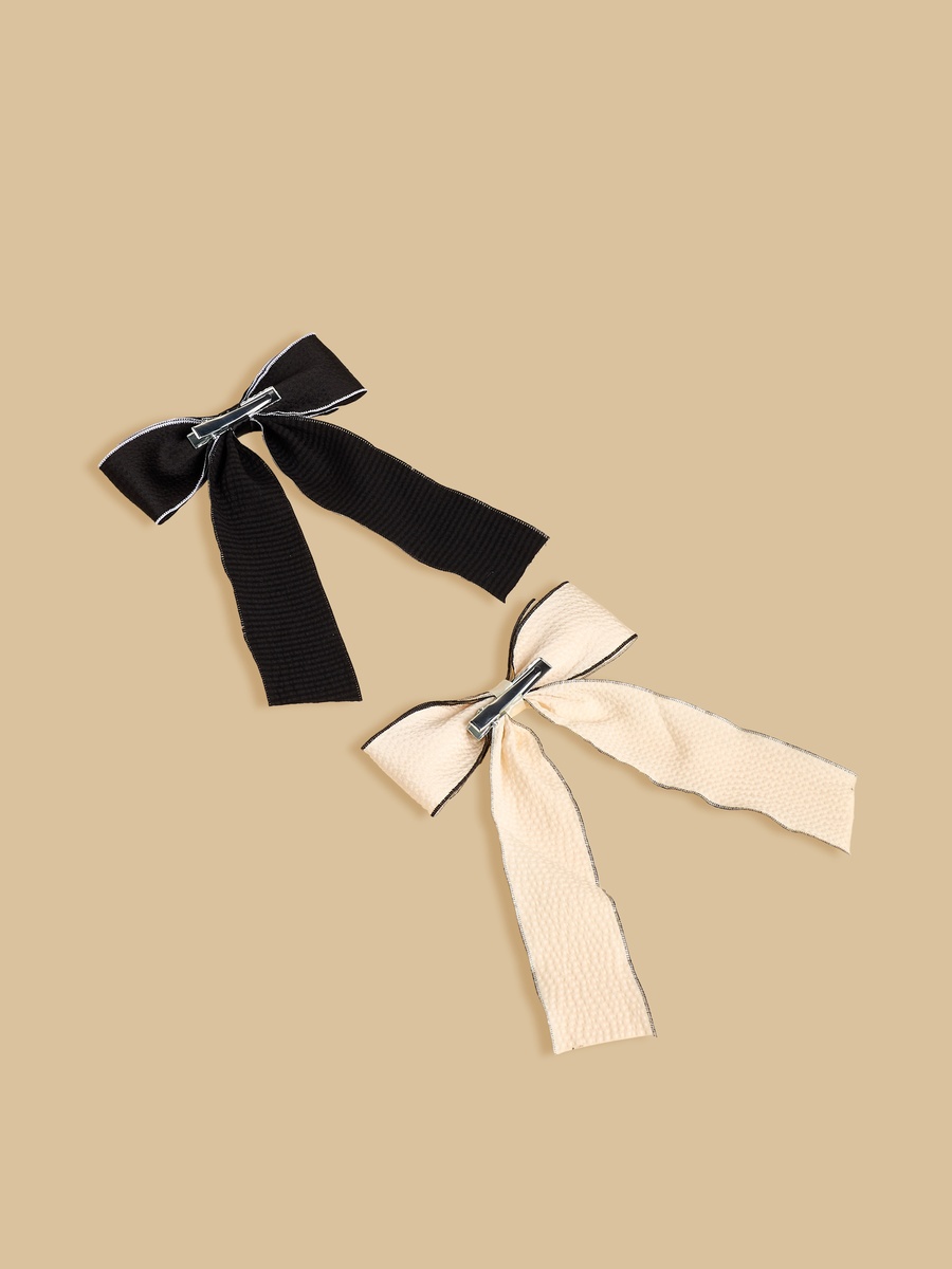 Pack of 2 - Bow Accent Hair Clip