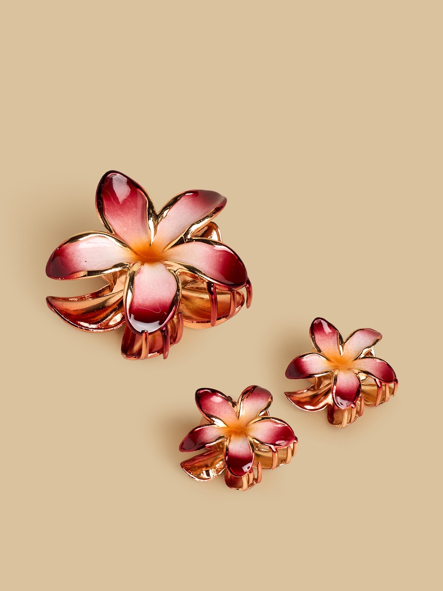 Pack of 3 - Floral Shaped Hair Clamp