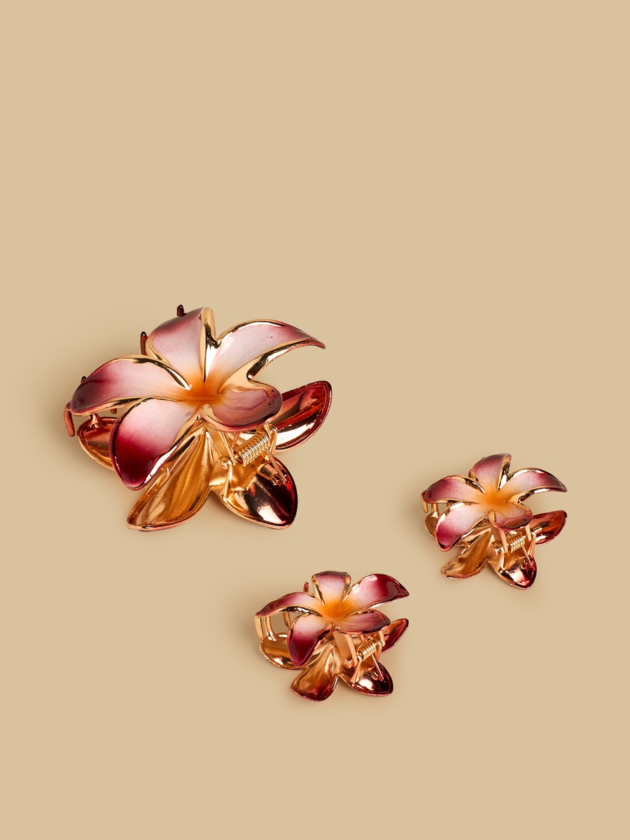 Pack of 3 - Floral Shaped Hair Clamp