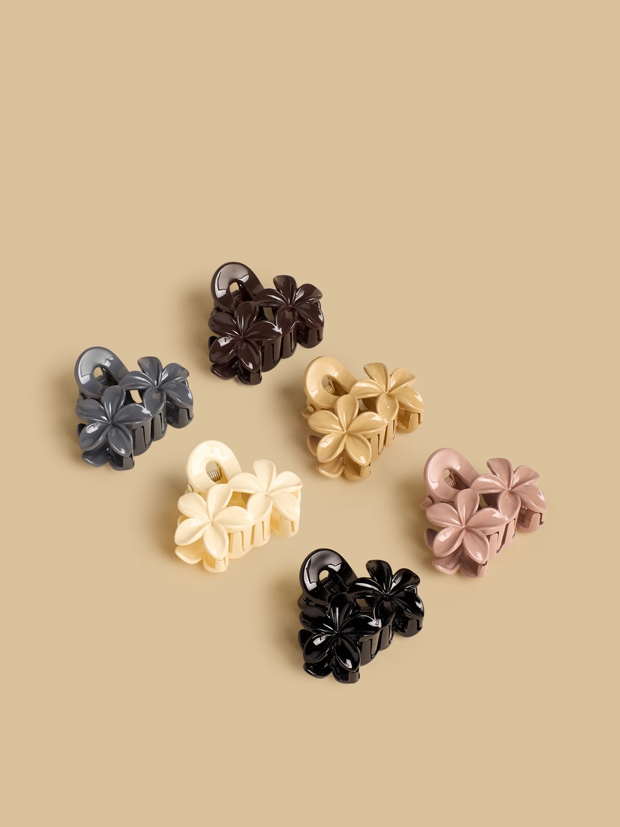 Pack of 6 - Floral Hair Clamp