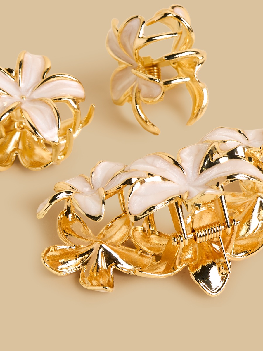 Pack of 3 - Floral Hair Clamp