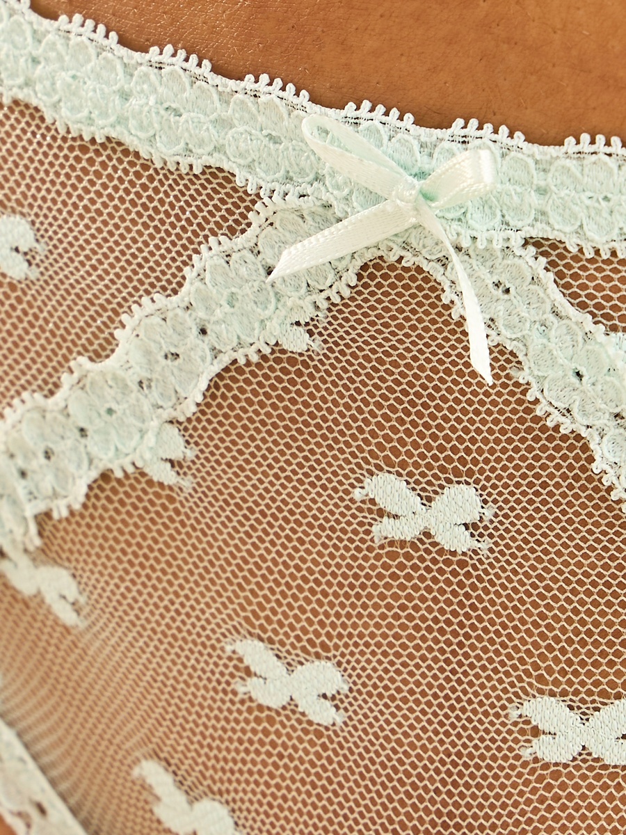 Butterfly Design Mesh Brazillian Briefs