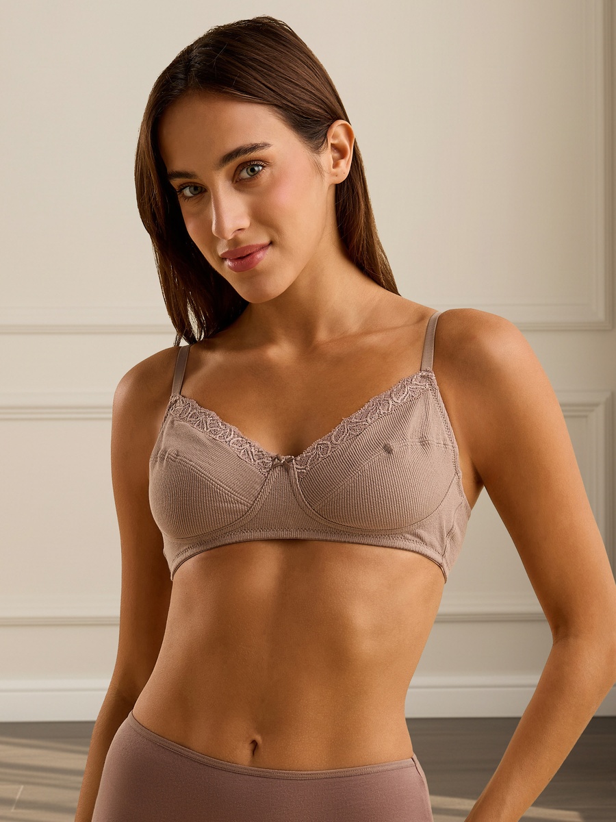 Pack of 2 - Ribbed Non-Padded Wired Bra