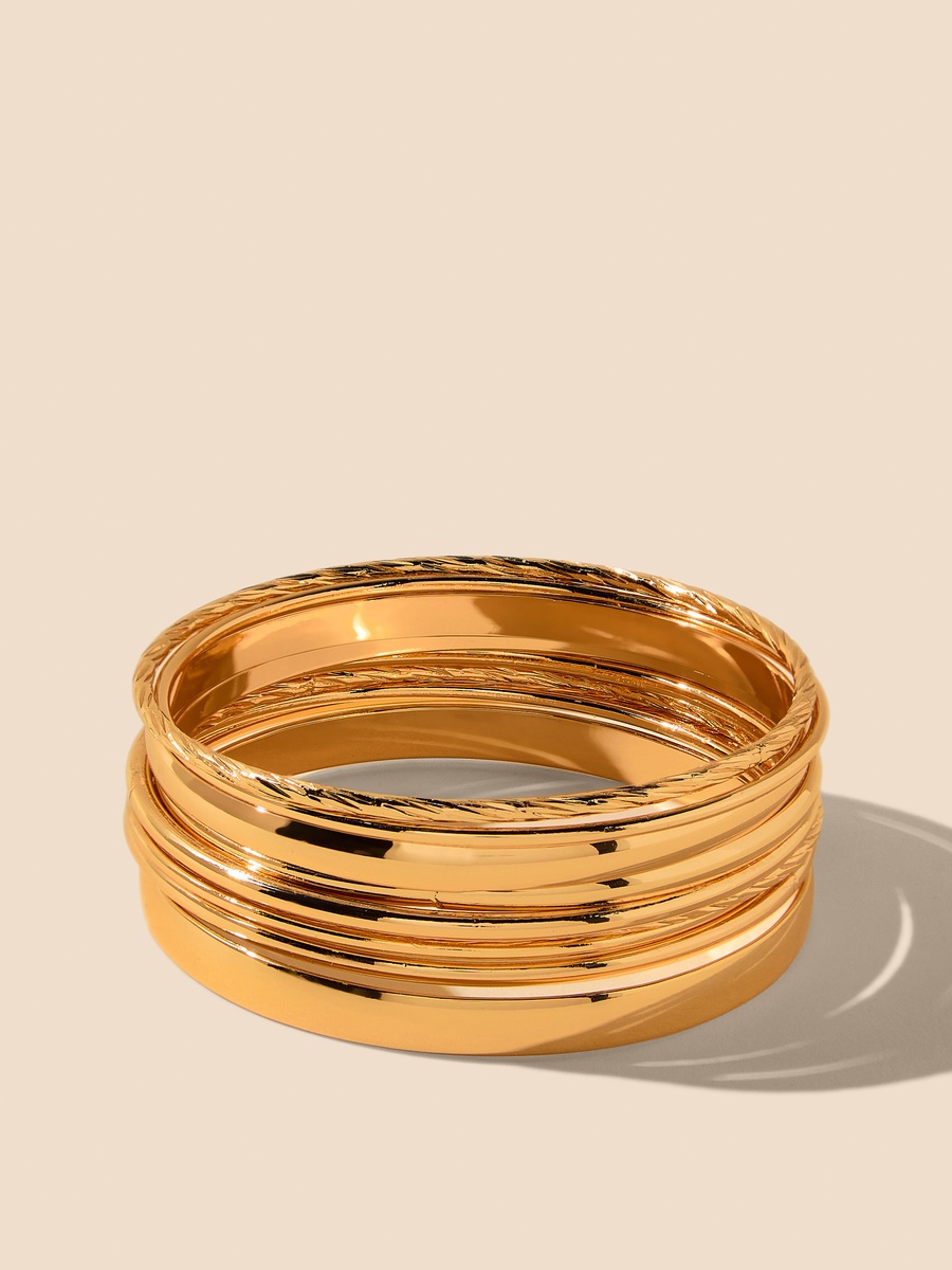 Pack of 9 - Metallic Bangle