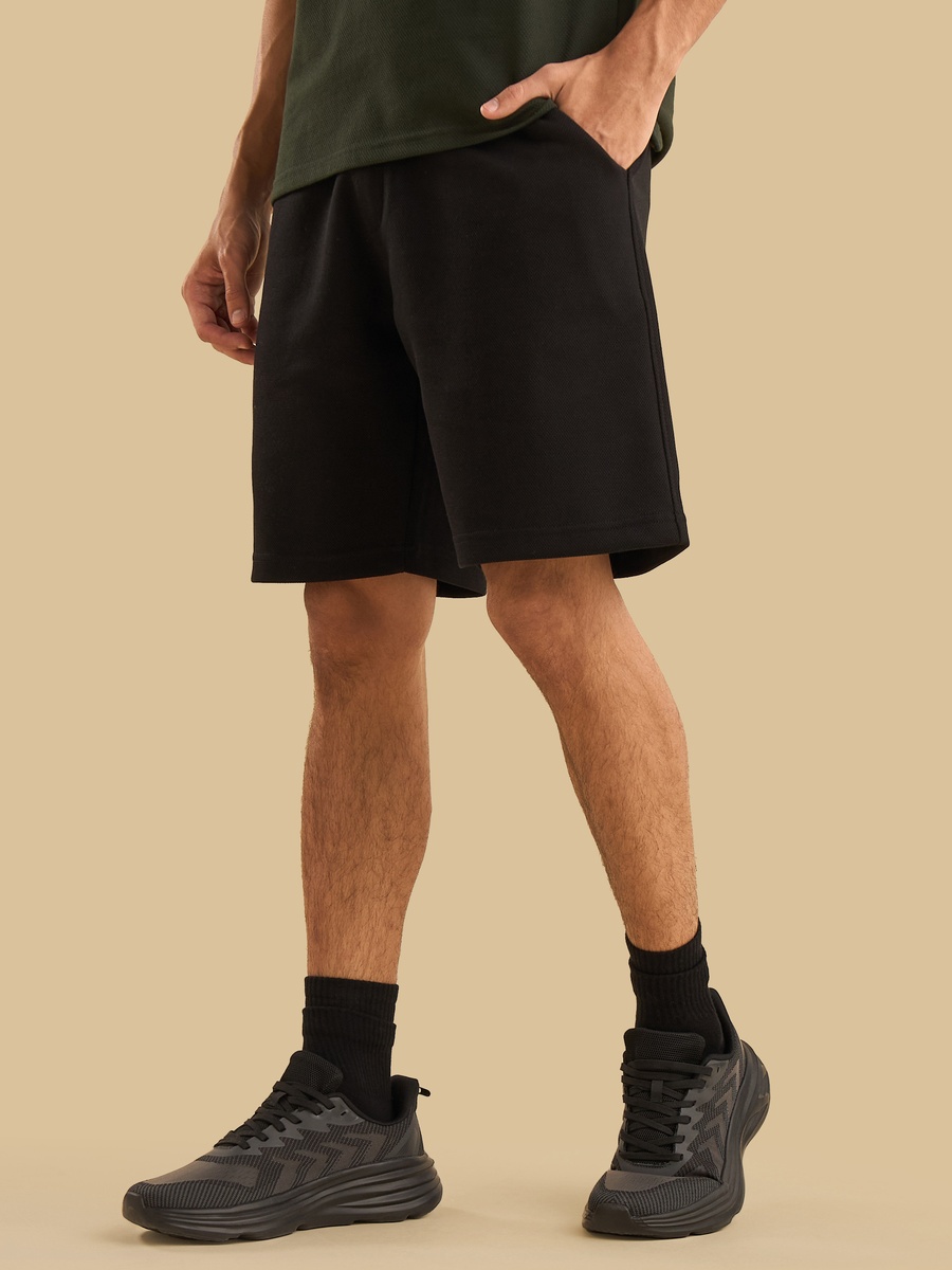 Textured Pique Shorts
