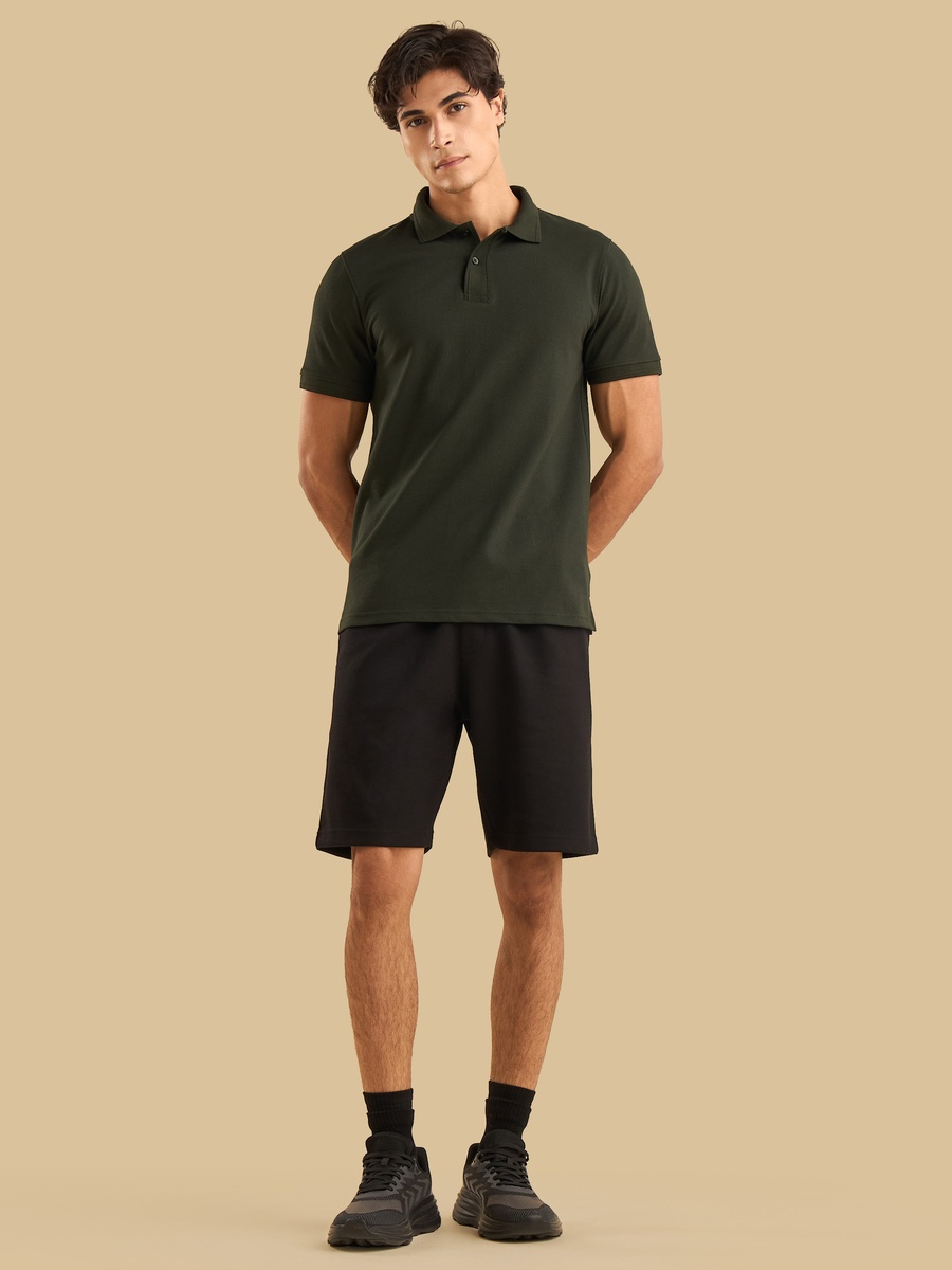 Textured Pique Shorts