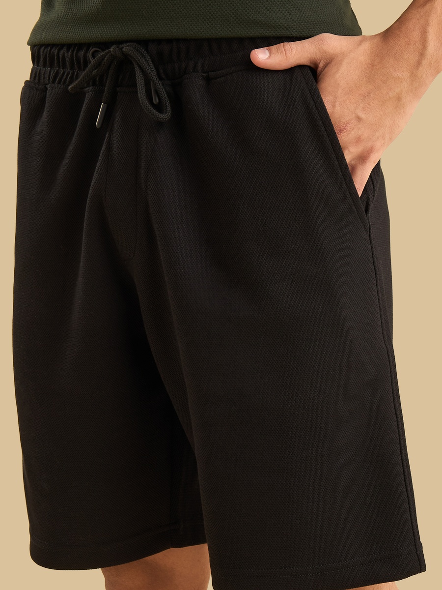 Textured Pique Shorts