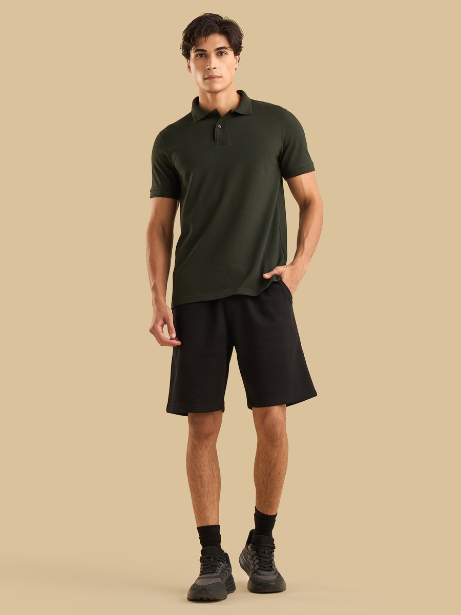 Textured Pique Shorts
