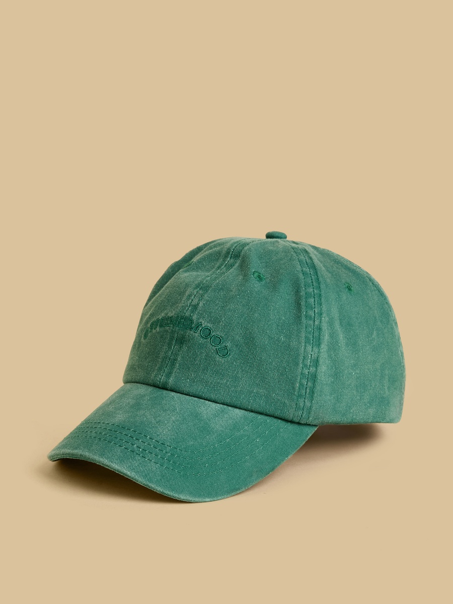 Embroidered Cap with Hook and Loop Strap Closure