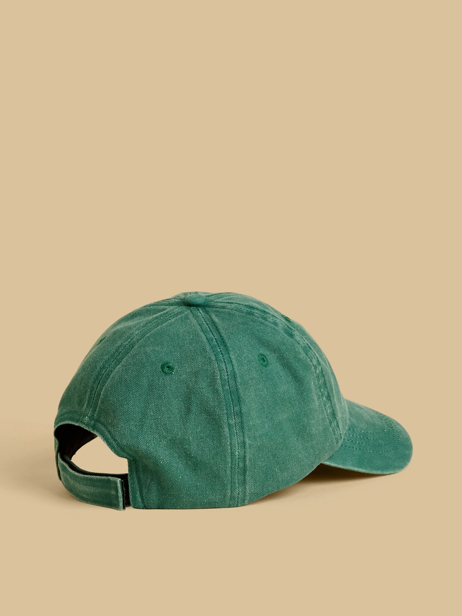 Embroidered Cap with Hook and Loop Strap Closure