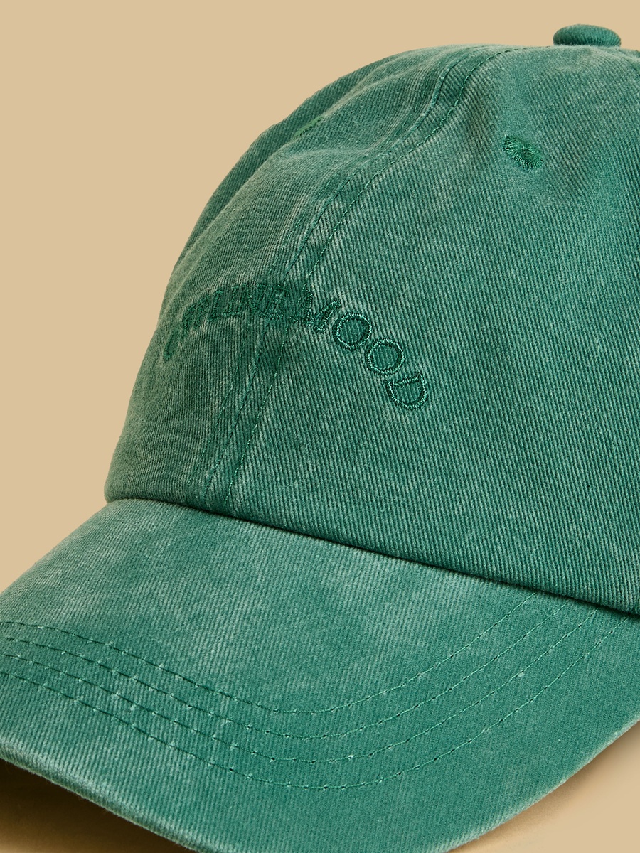 Embroidered Cap with Hook and Loop Strap Closure