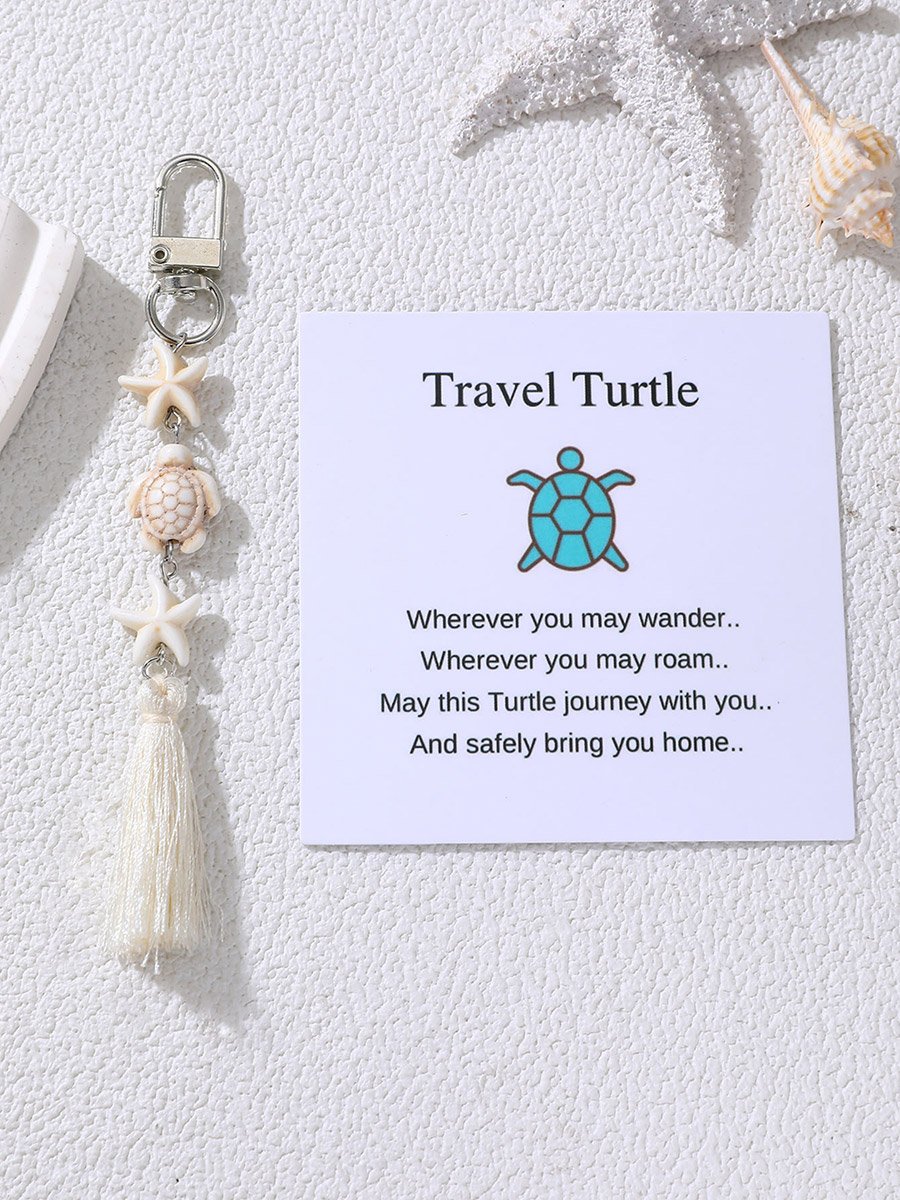 Turtle Starfish Keychain