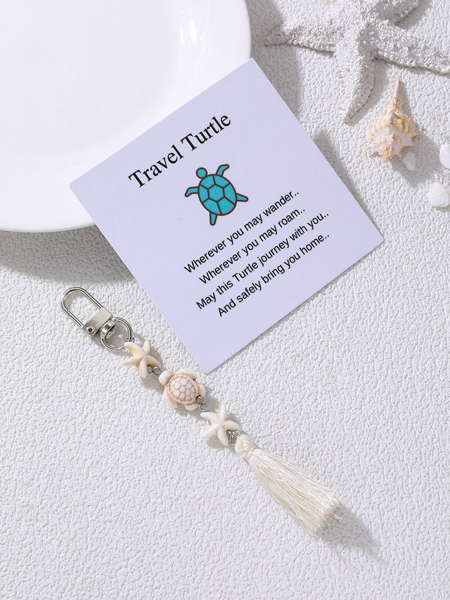 Turtle Starfish Keychain