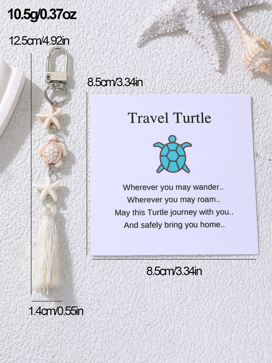 Turtle Starfish Keychain