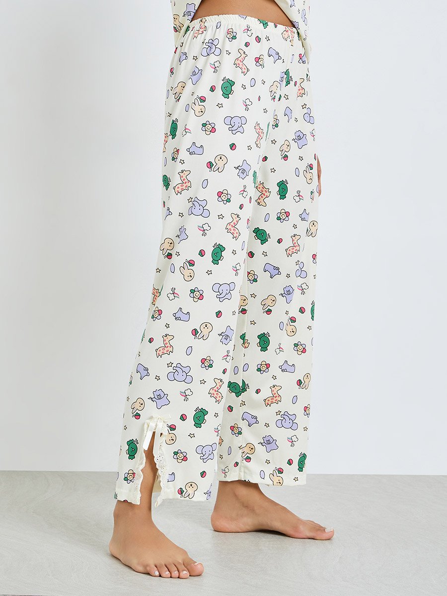 Animal Graphic Print Cami and Pyjama Set