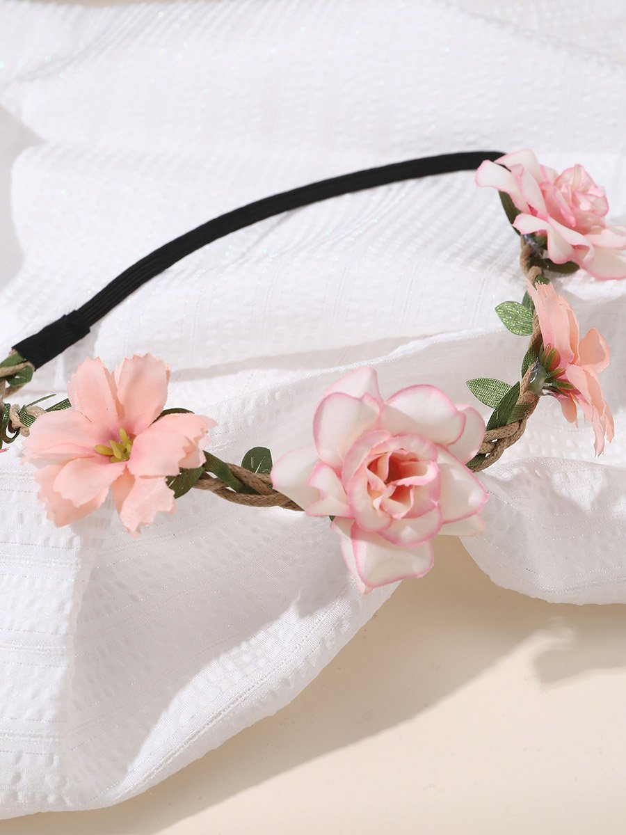 Pink Floral Hair Tie