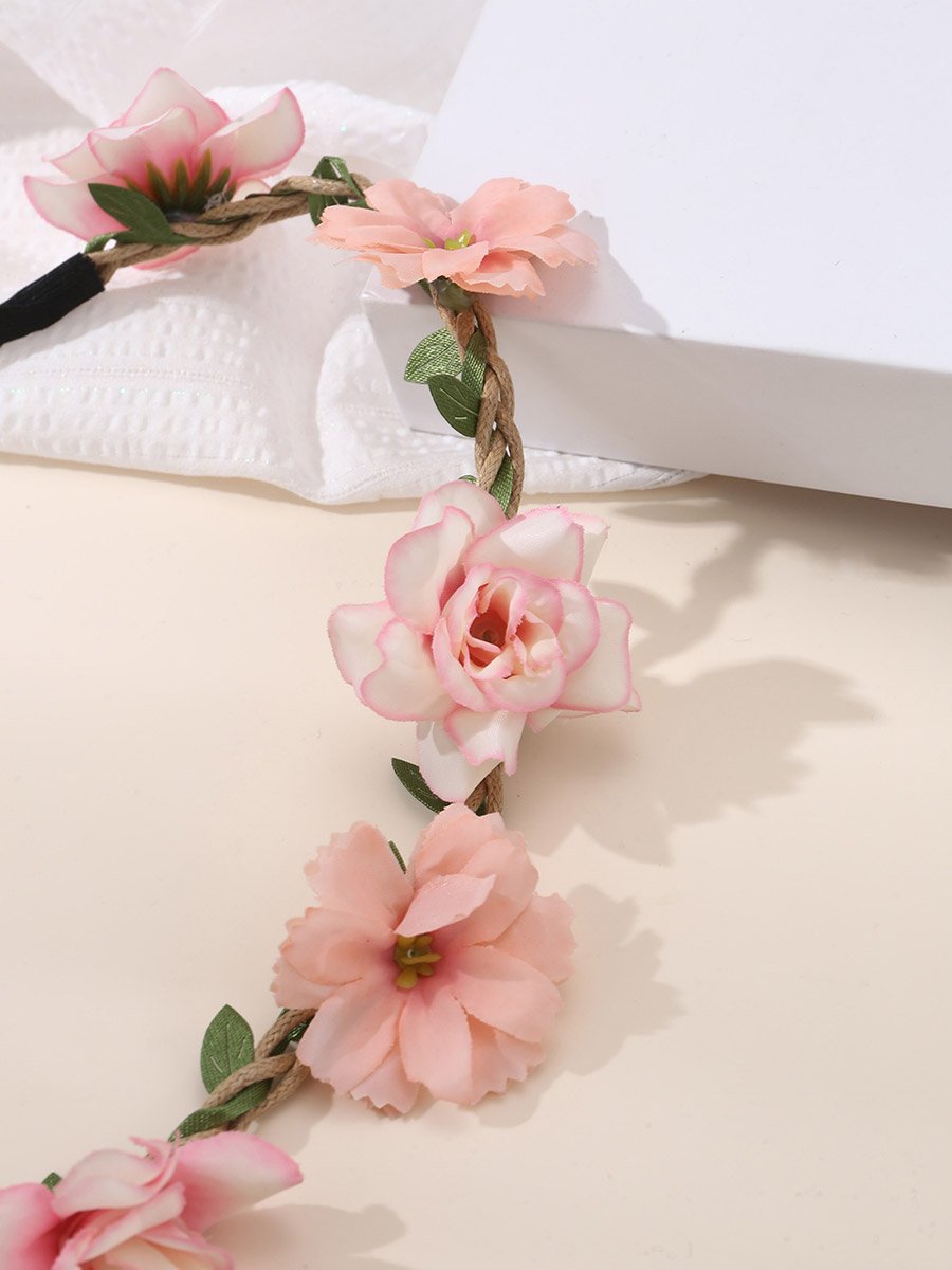 Pink Floral Hair Tie