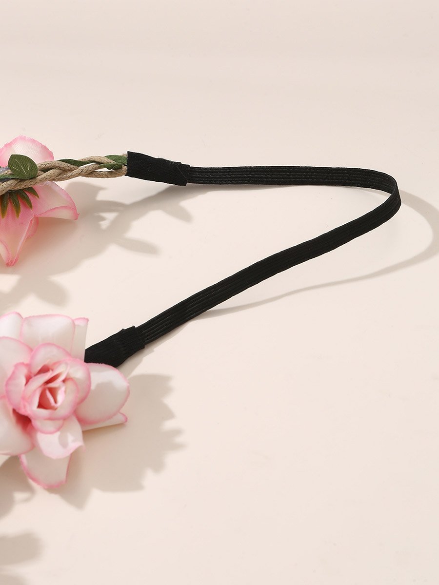 Pink Floral Hair Tie