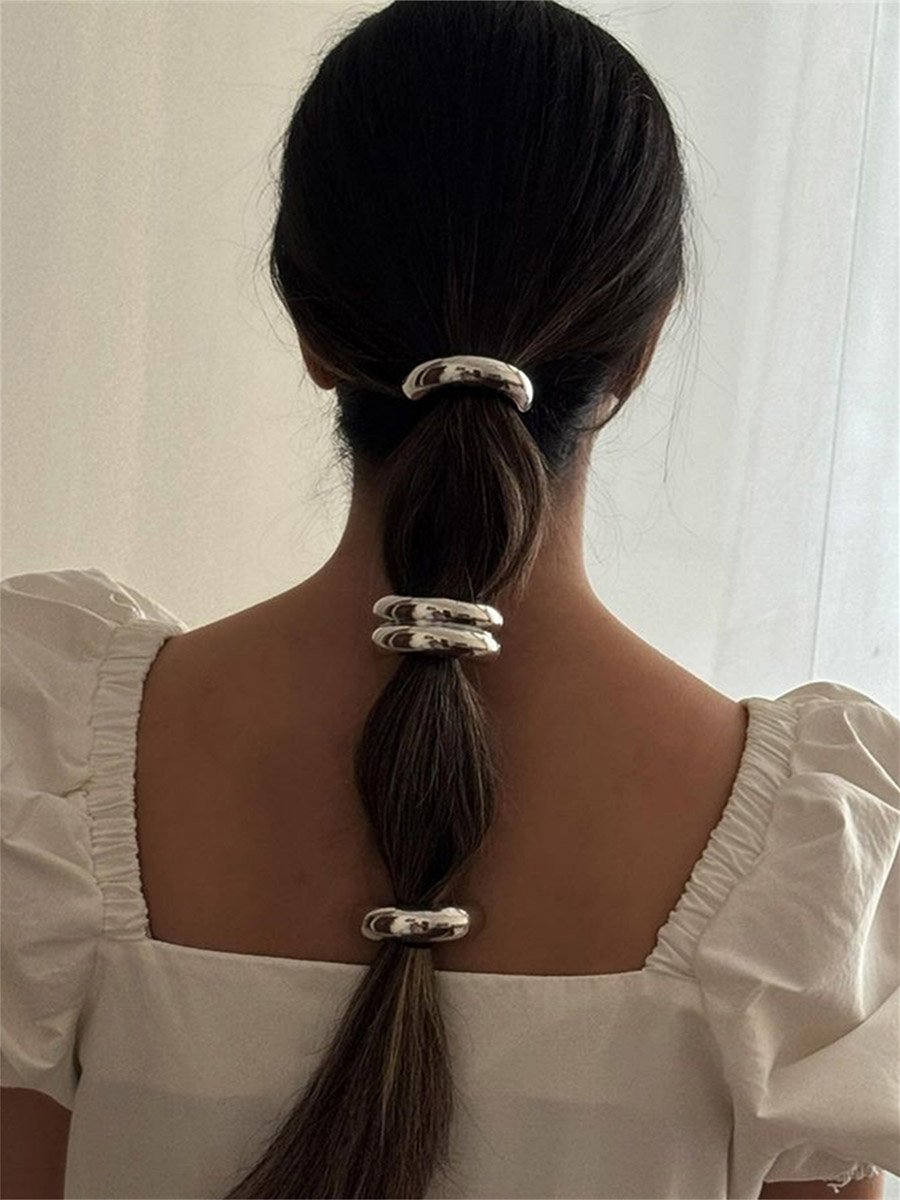 Silver Hair Tie