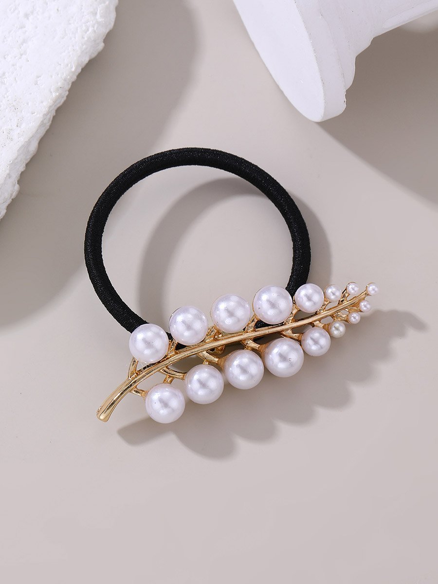 Pack of 3 - Pearl Leaf Hair Clips