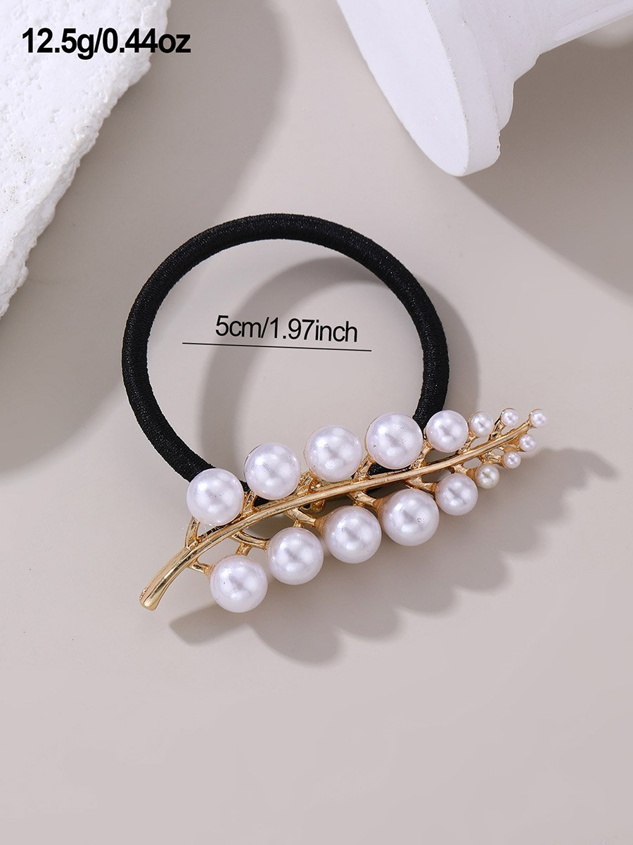 Pack of 3 - Pearl Leaf Hair Clips