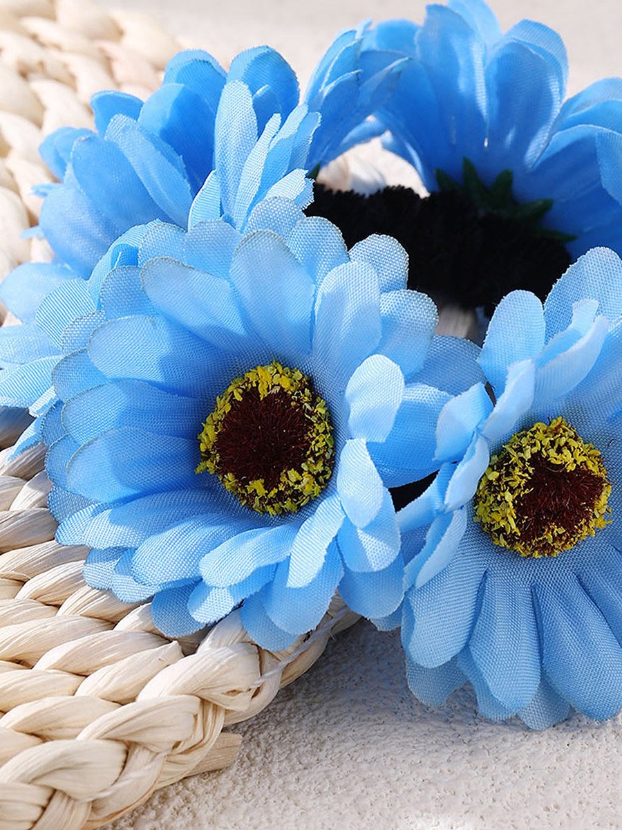 Blue Flower Hair Tie