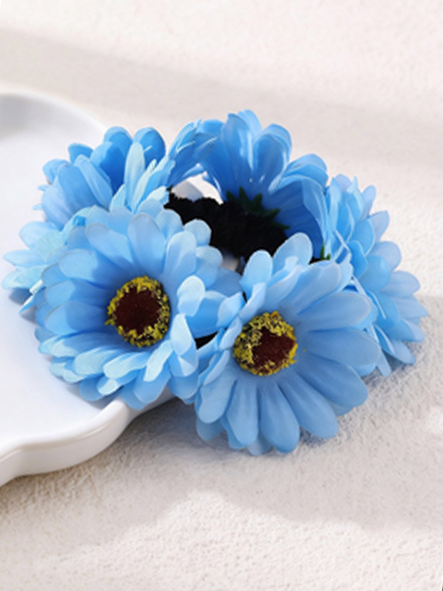 Blue Flower Hair Tie