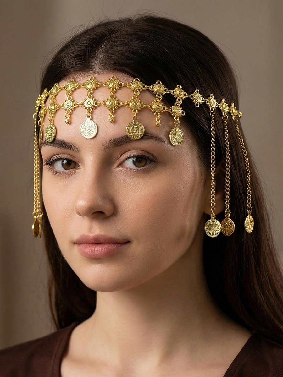 Golden Coin Hair Adornment