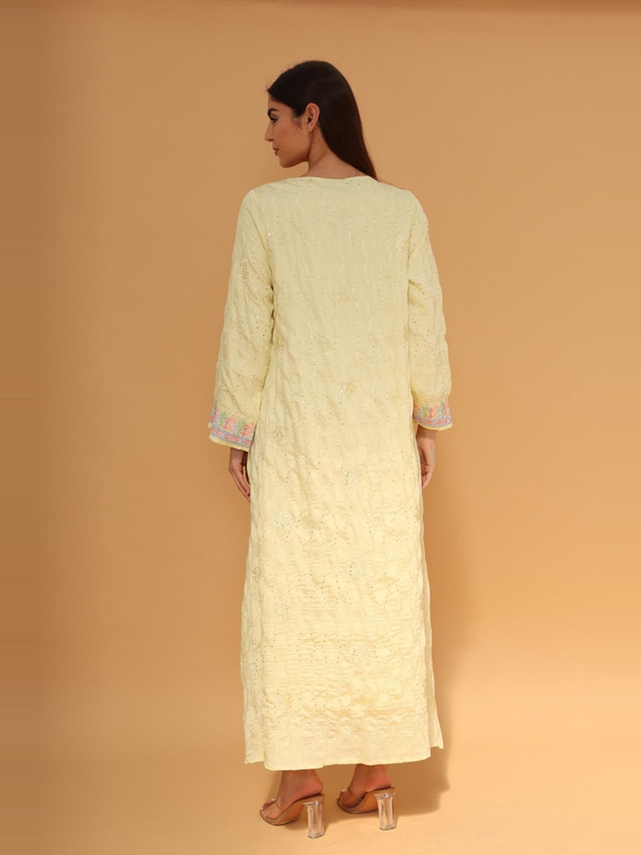 Aaliyah Embroidered Bell Sleeves Jalabiya