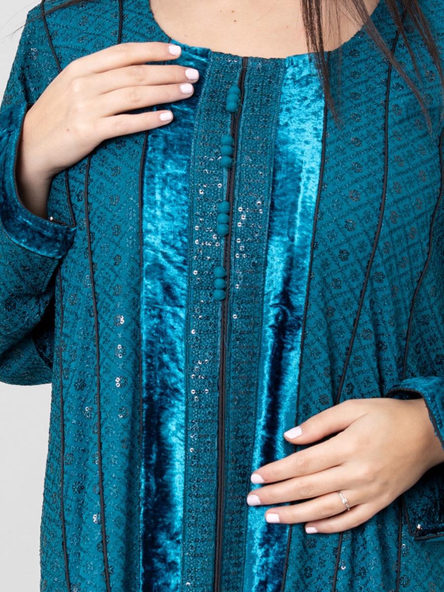 Aura Embroidered Jalabiya with Sequins
