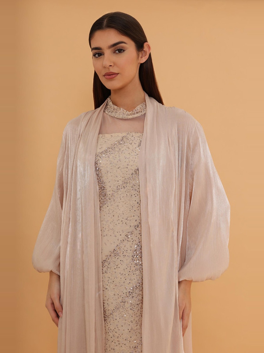 Tara Embellished Balloon Sleeves Jalabiya