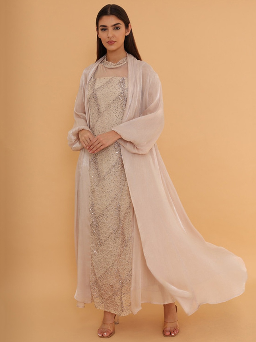 Tara Embellished Balloon Sleeves Jalabiya