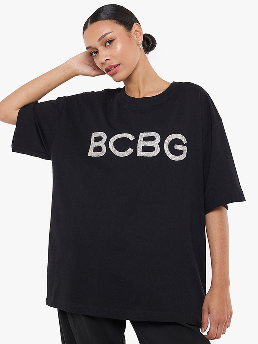 Embellished Logo Oversized T-Shirt
