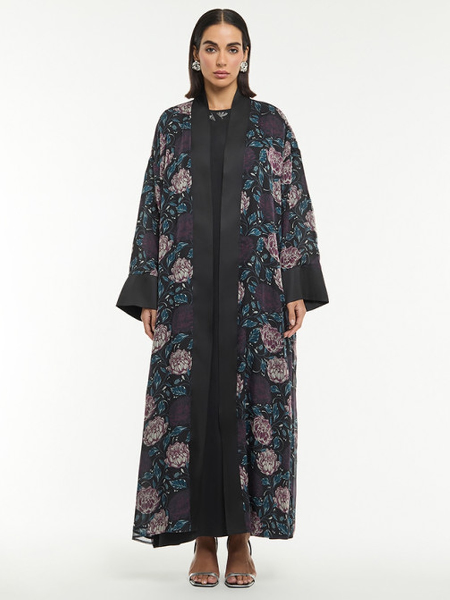 Long Sleeves Printed Long Kimono