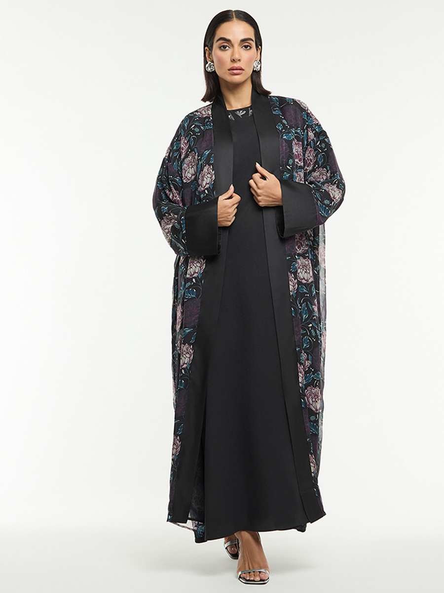 Long Sleeves Printed Long Kimono