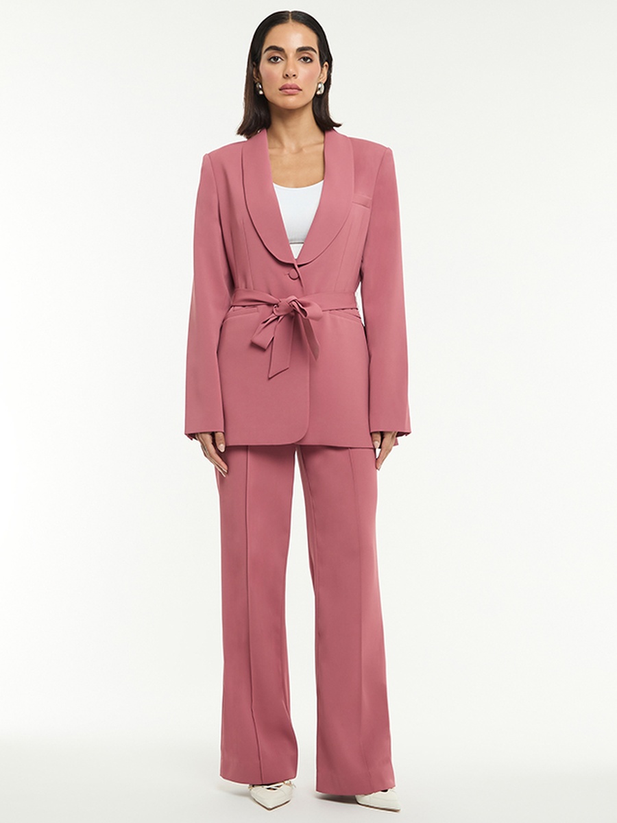 Wide Leg Crepe Trousers